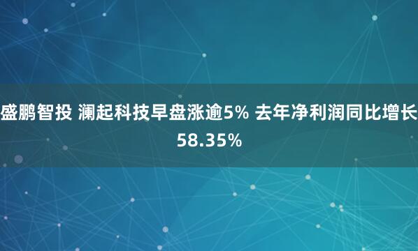盛鹏智投 澜起科技早盘涨逾5% 去年净利润同比增长58.35%
