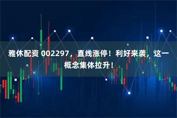 雅休配资 002297,直线涨停!利好来袭,这一概念集体拉升!